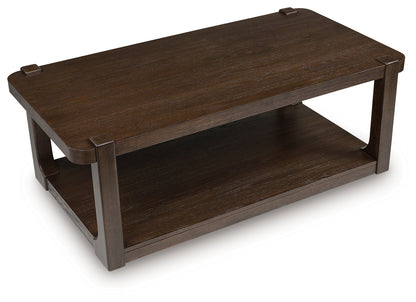 Breckington Dark Brown Coffee Table - T656-1