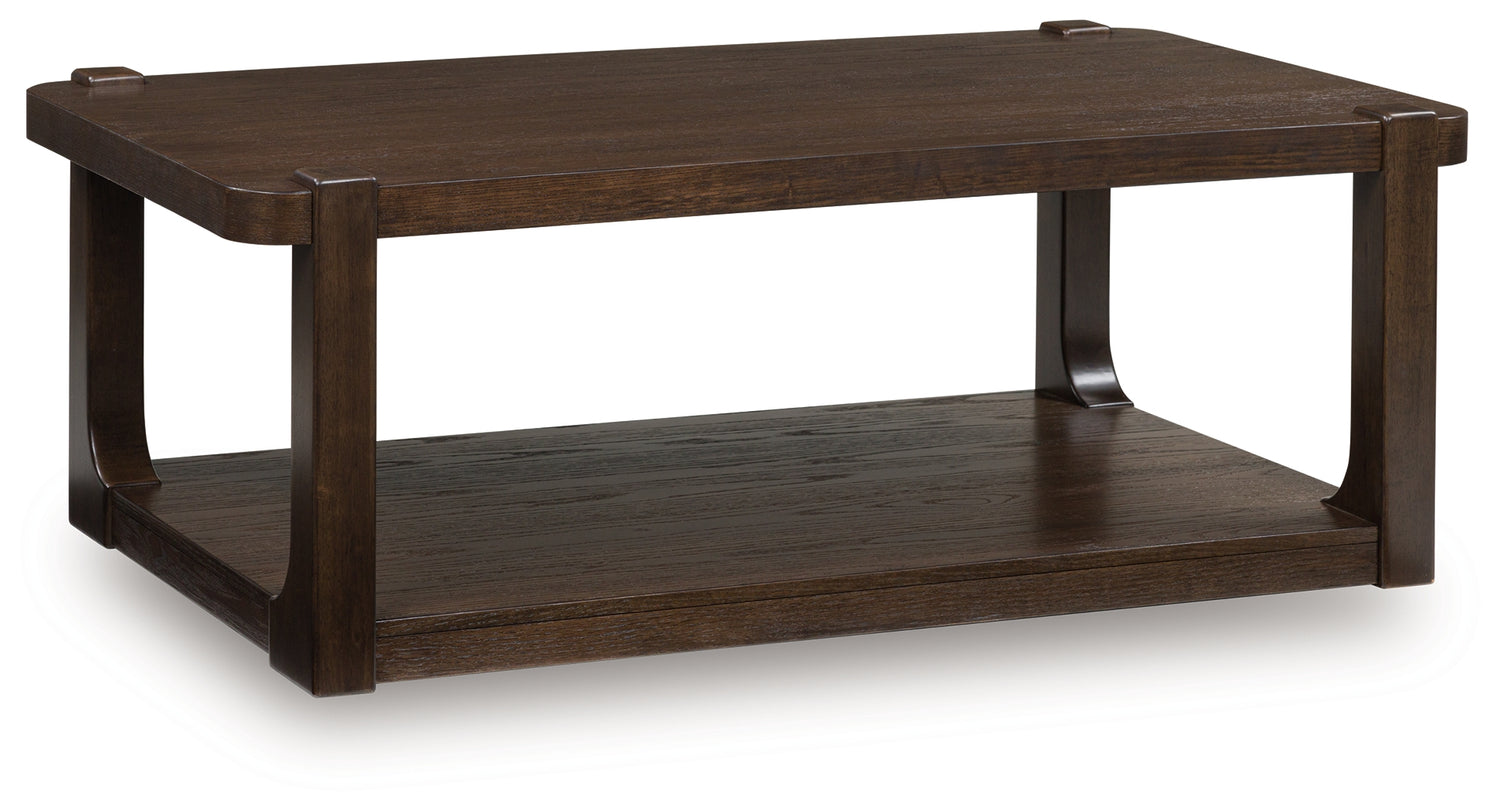 Breckington Dark Brown Coffee Table - T656-1