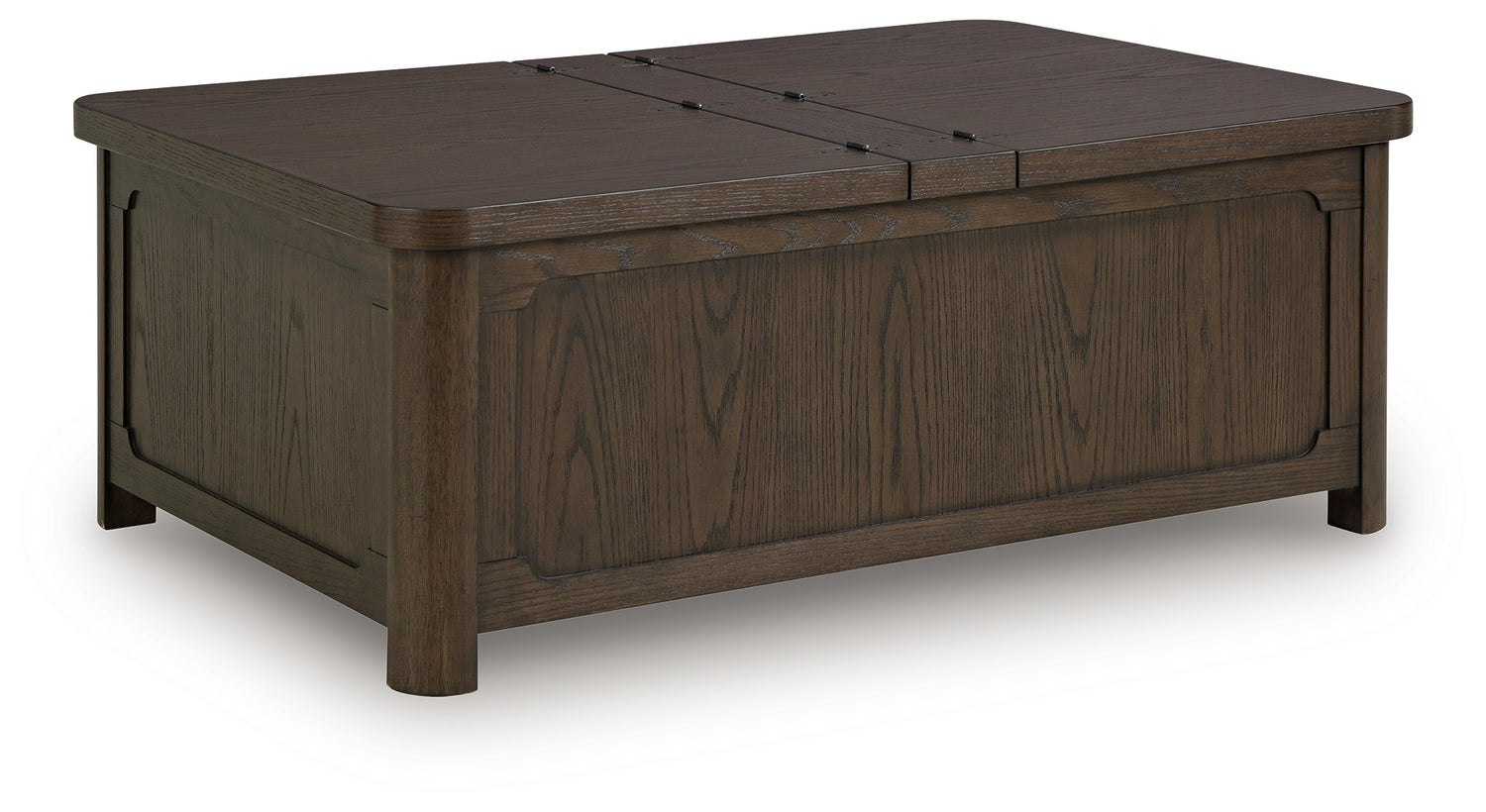 Breckington Dark Brown Coffee Table With Storage - T678-20