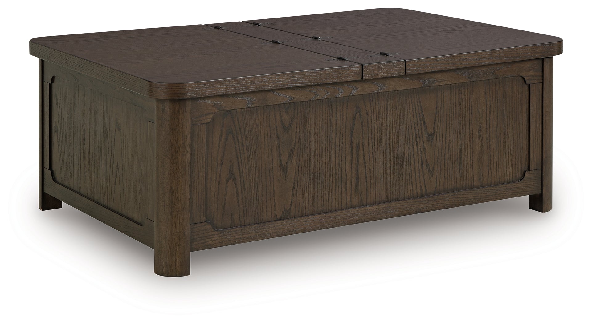 Breckington Dark Brown Coffee Table With Storage - T678-20