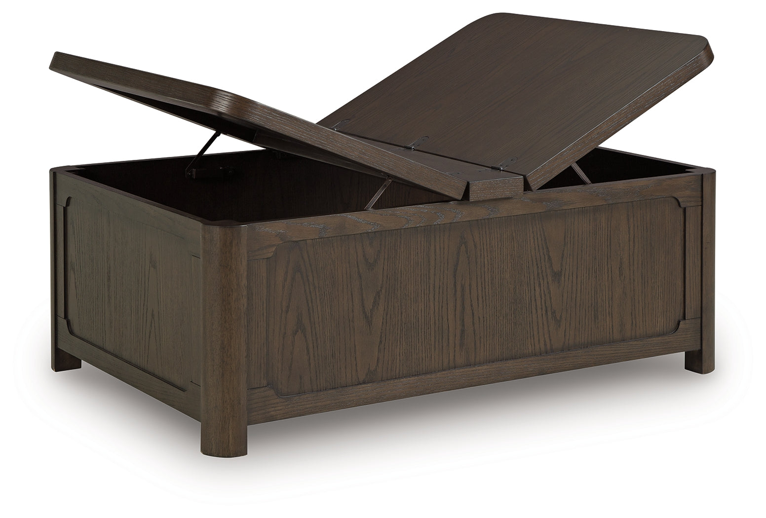 Breckington Dark Brown Coffee Table With Storage - T678-20