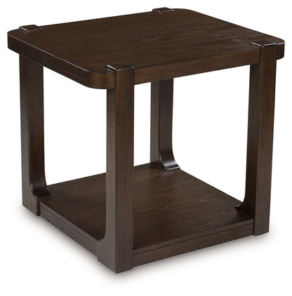 Breckington Dark Brown End Table - T656-3