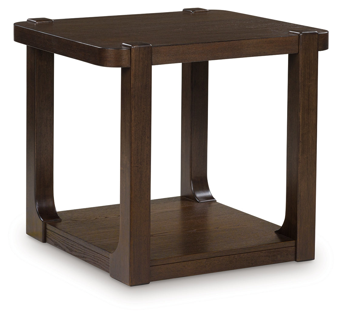 Breckington Dark Brown End Table - T656-3