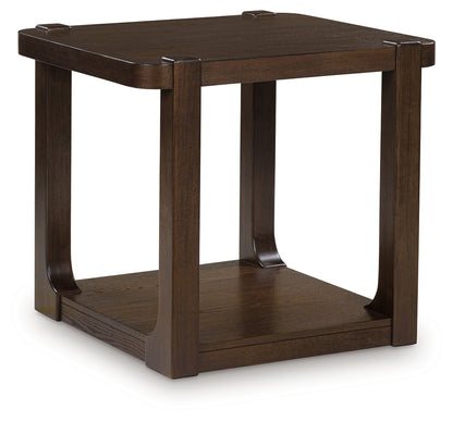 Breckington Dark Brown End Table - T656-3