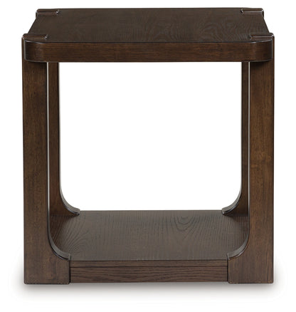 Breckington Dark Brown End Table - T656-3