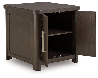 Breckington Dark Brown End Table - T678-3