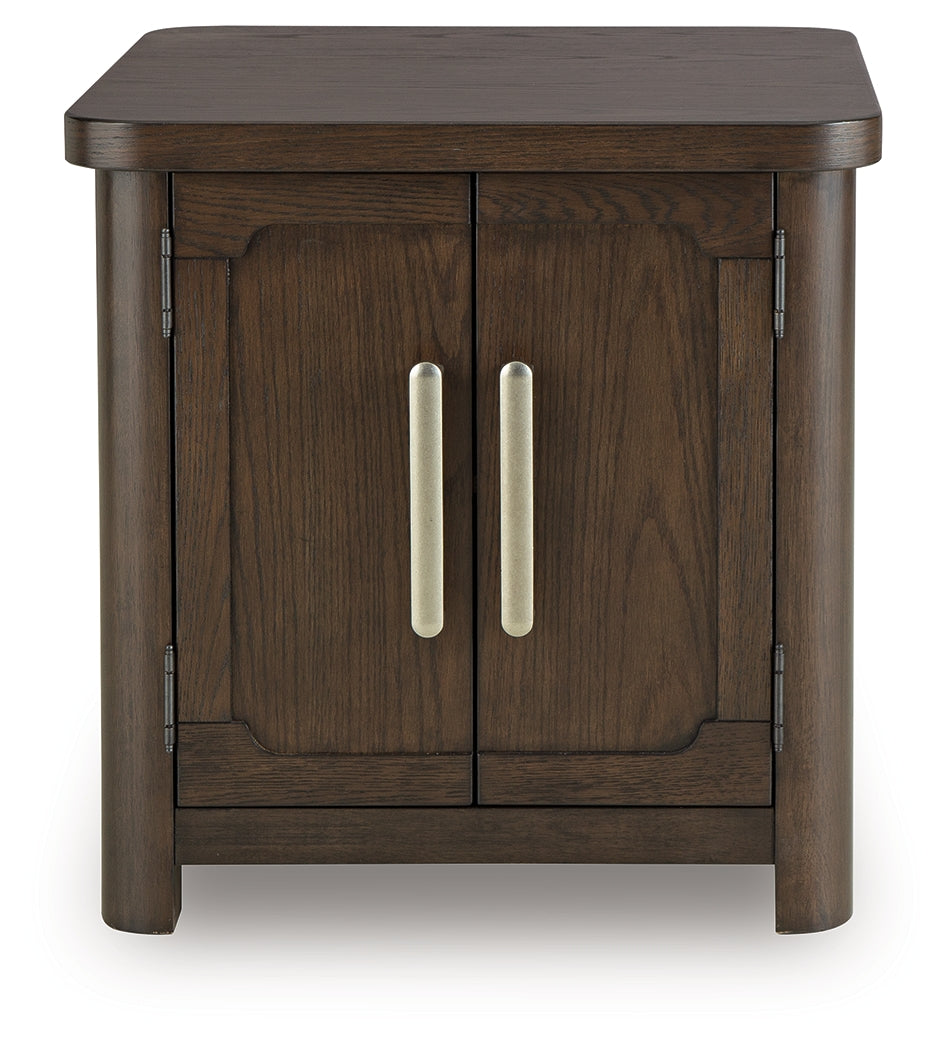 Breckington Dark Brown End Table - T678-3