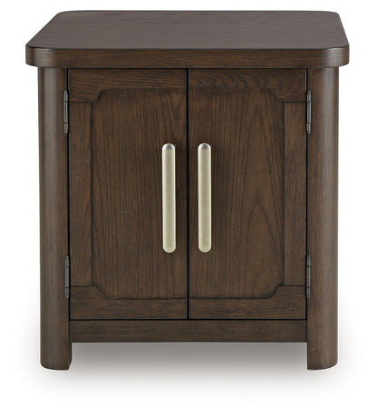 Breckington Dark Brown End Table - T678-3
