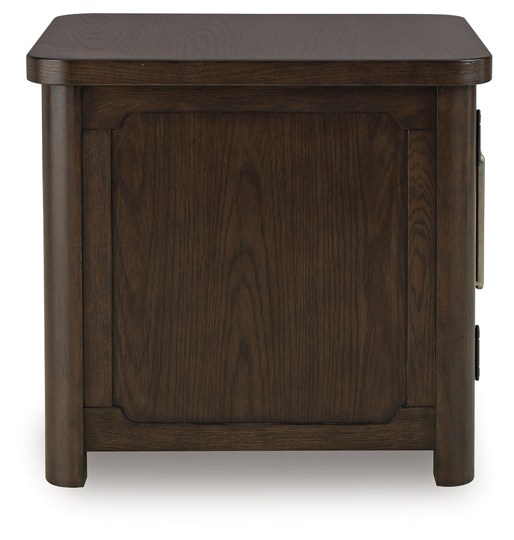 Breckington Dark Brown End Table - T678-3