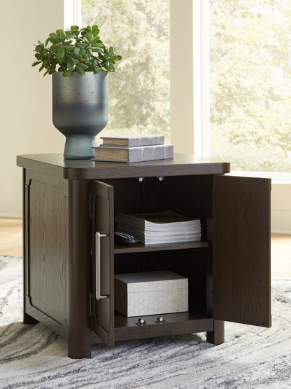 Breckington Dark Brown End Table - T678-3