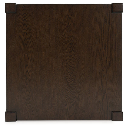 Breckington Dark Brown End Table - T856-2