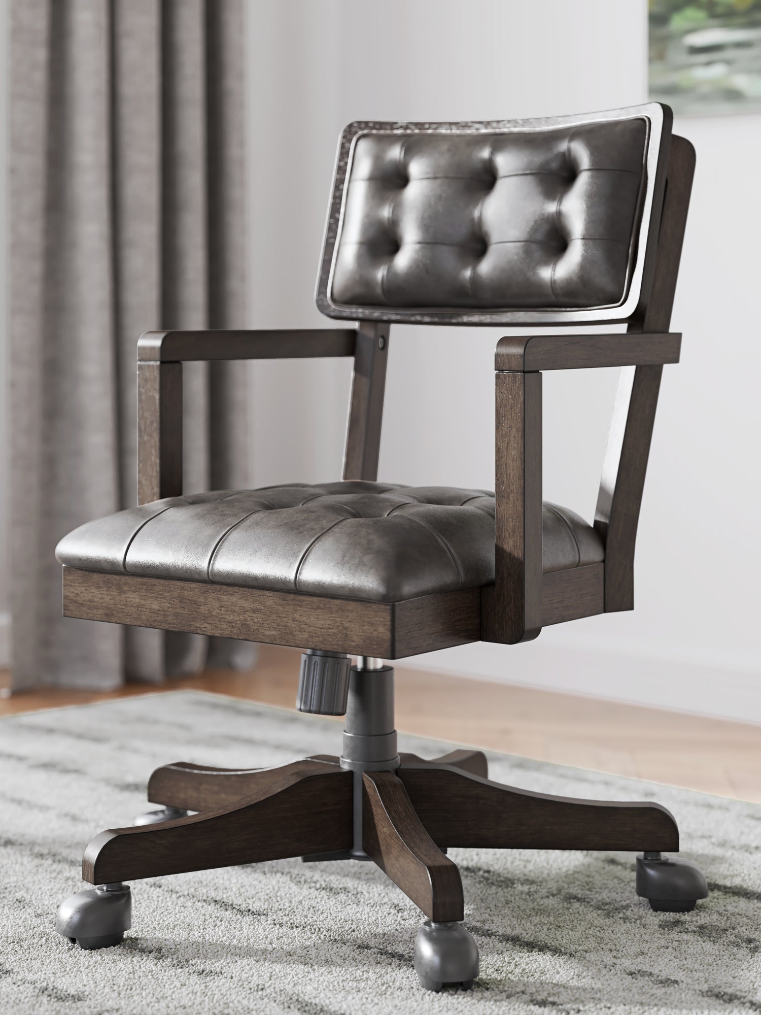 Breckington Dark Brown Home Office Desk Chair - H556-01A