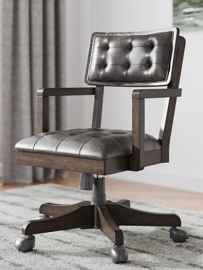 Breckington Dark Brown Home Office Desk Chair - H556-01A