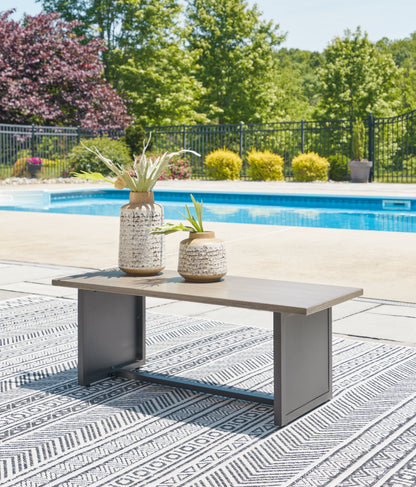 Bree Zee 4-Piece Outdoor Sectional with End Table in Brown - PKG018452