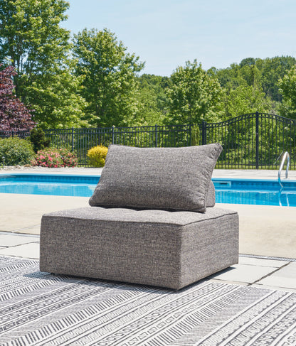 Bree Zee 4-Piece Outdoor Sectional with End Table in Brown - PKG018452