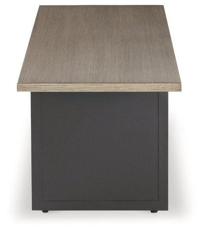 Bree Zee 4-Piece Outdoor Sectional with End Table in Brown - PKG018452
