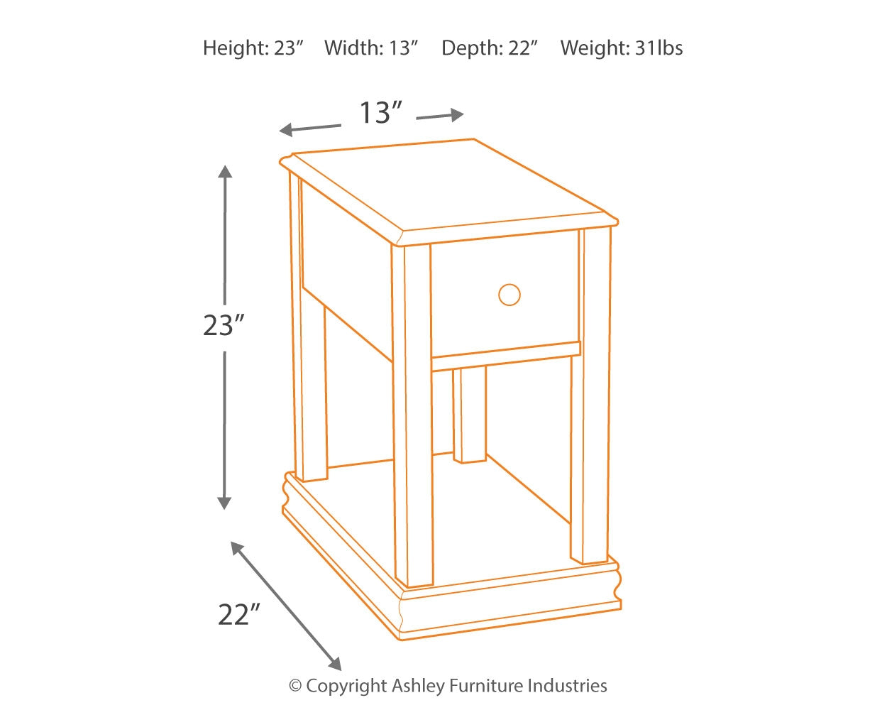 Breegin 2 End Tables in Brown - PKG008420