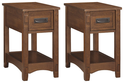 Breegin 2 End Tables in Brown - PKG008423