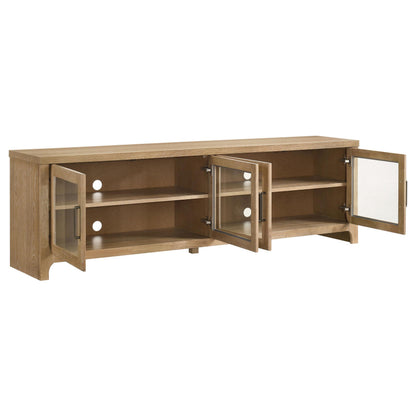 Brenham 79-inch 4-door TV Stand Media Console Light Oak - 720130