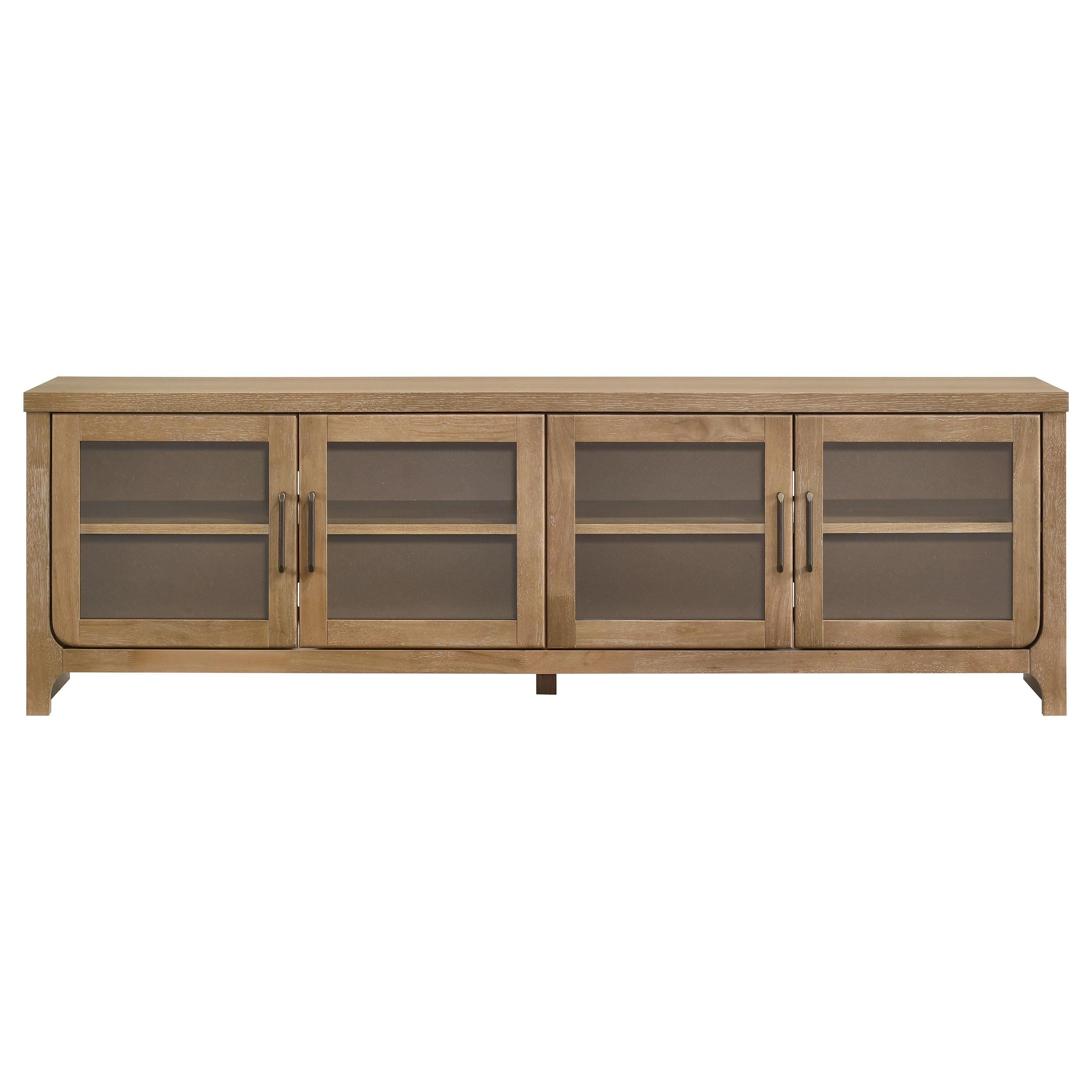 Brenham 79-inch 4-door TV Stand Media Console Light Oak - 720130
