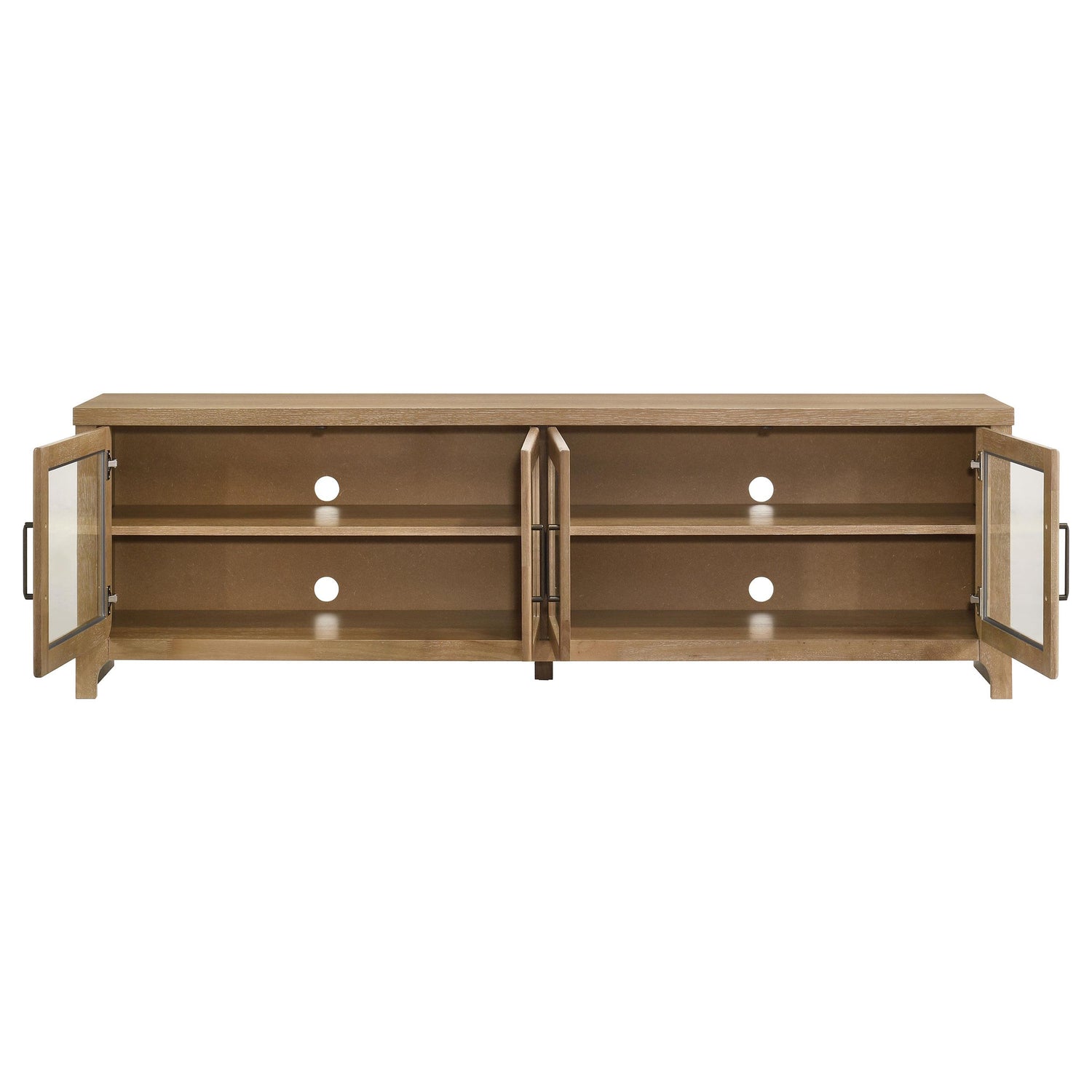 Brenham 79-inch 4-door TV Stand Media Console Light Oak - 720130