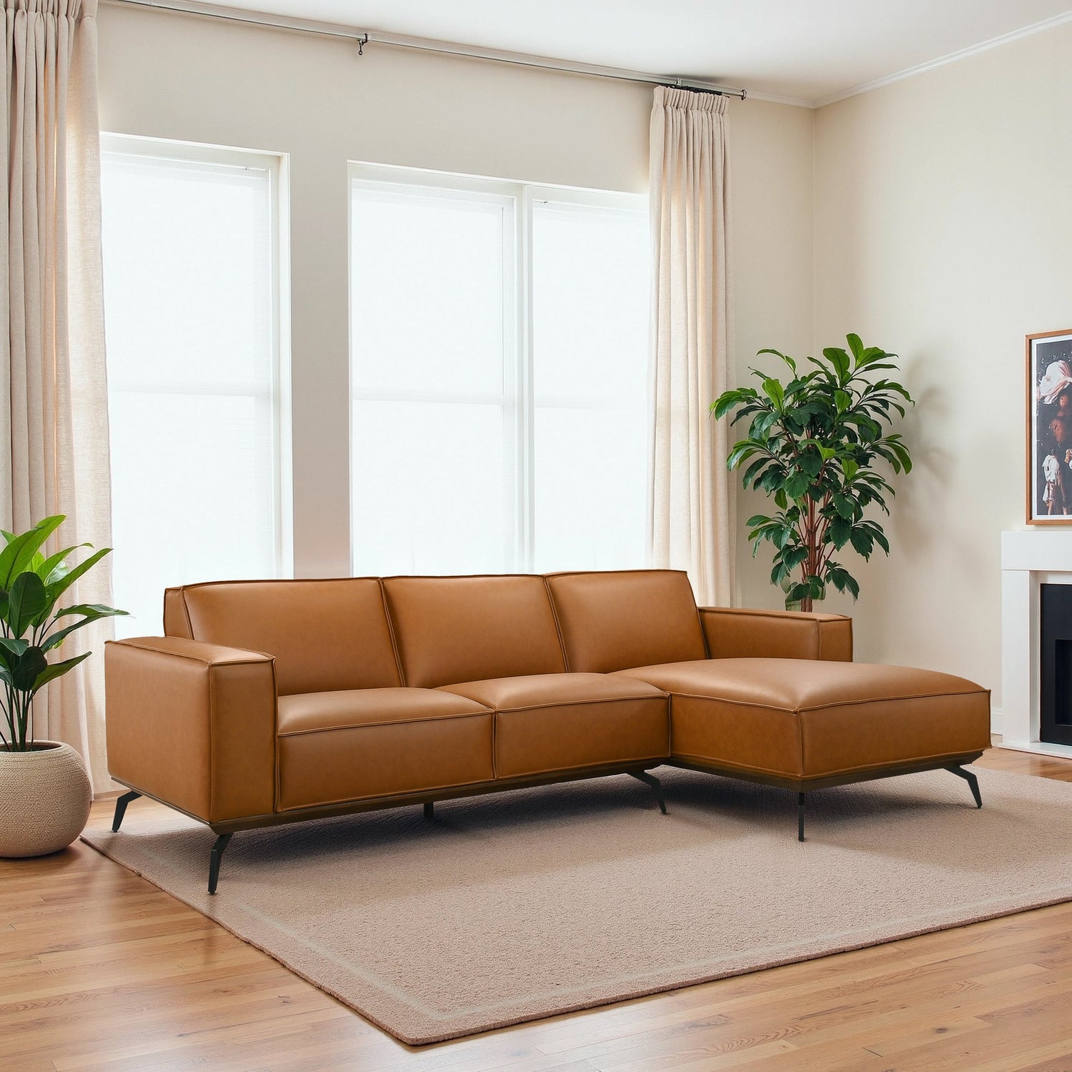 Brenham Easy Clean Modern Right Sectional Sofa &amp; Chaise - SEC00403402