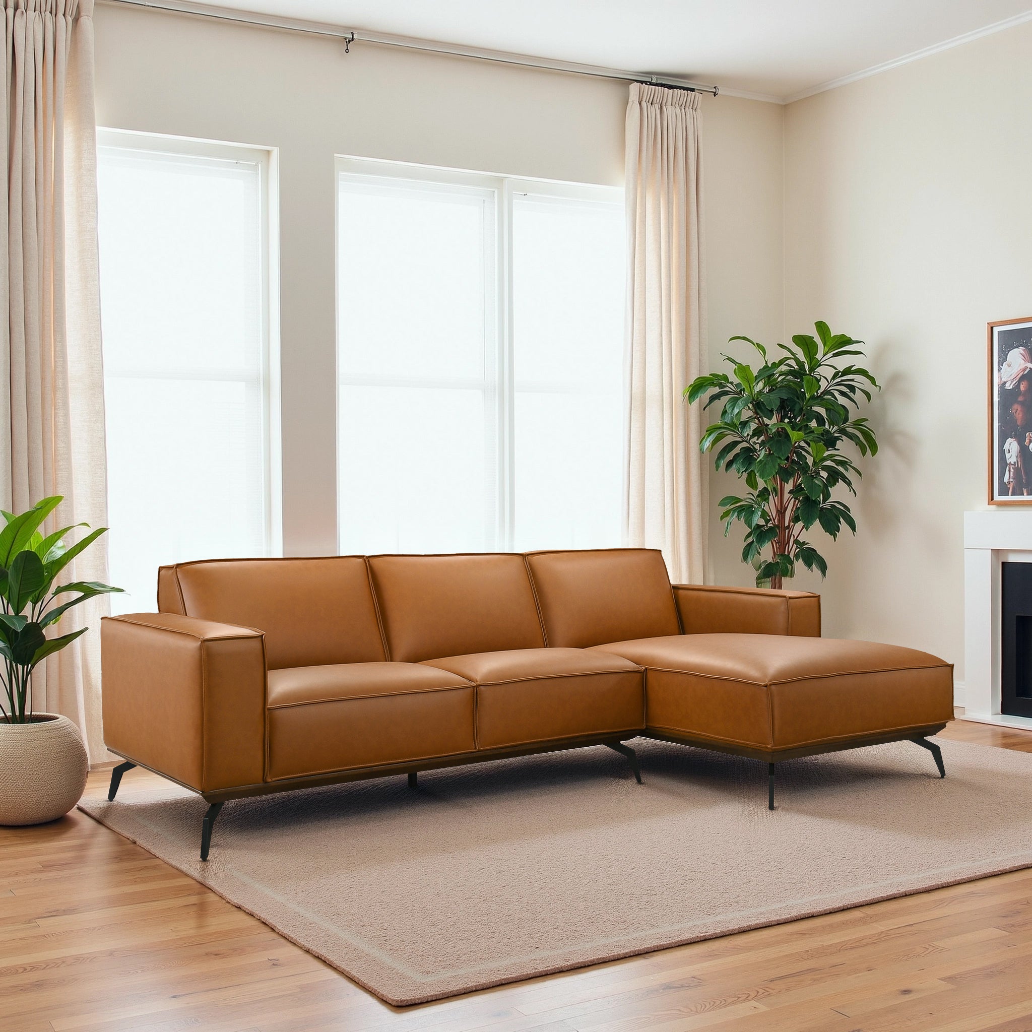 Brenham Easy Clean Modern Right Sectional Sofa &amp; Chaise - SEC00403402