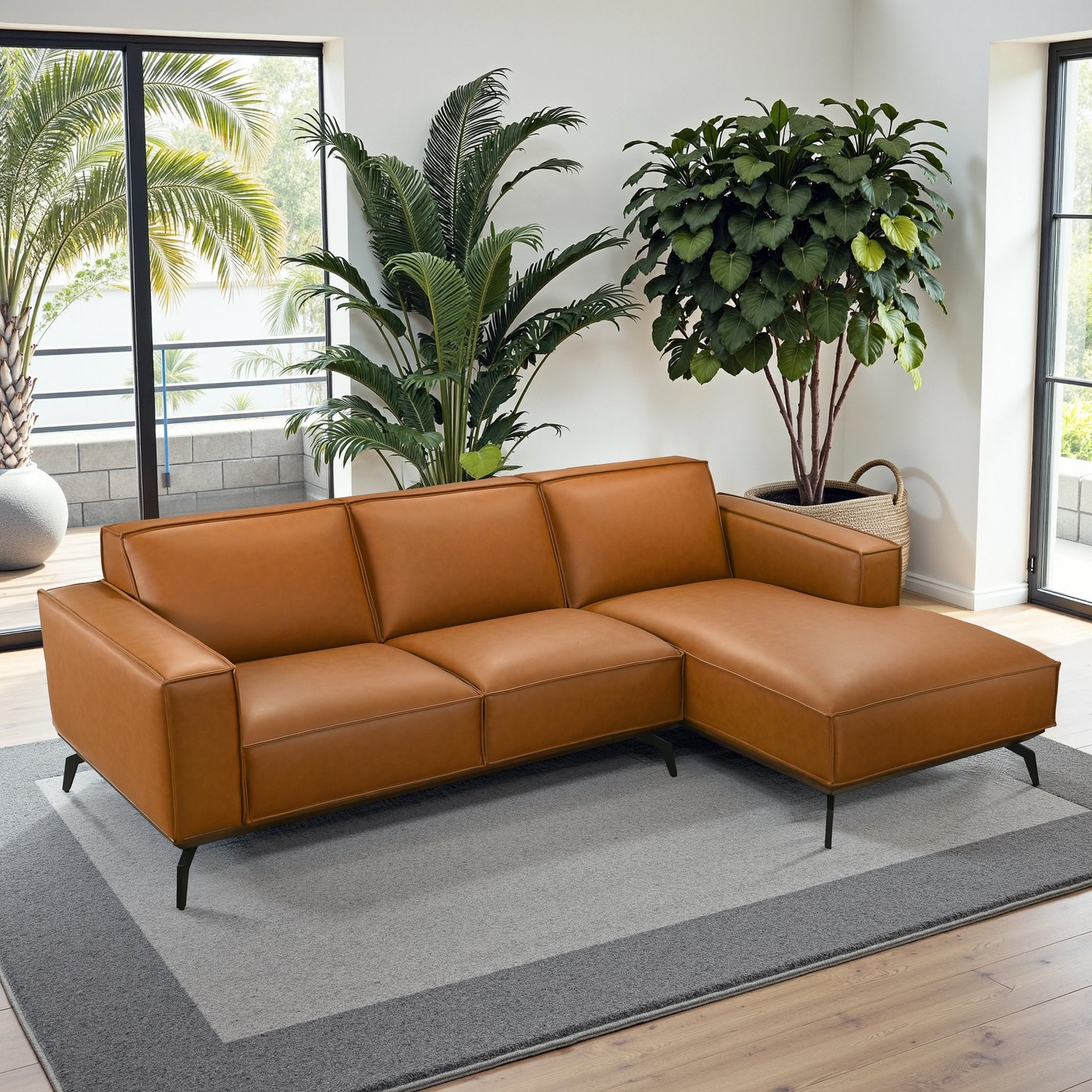 Brenham Easy Clean Modern Right Sectional Sofa &amp; Chaise - SEC00403402