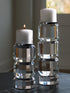 Brentley Clear/Silver Finish Candle Holder Set (Set of 2) - A2000770