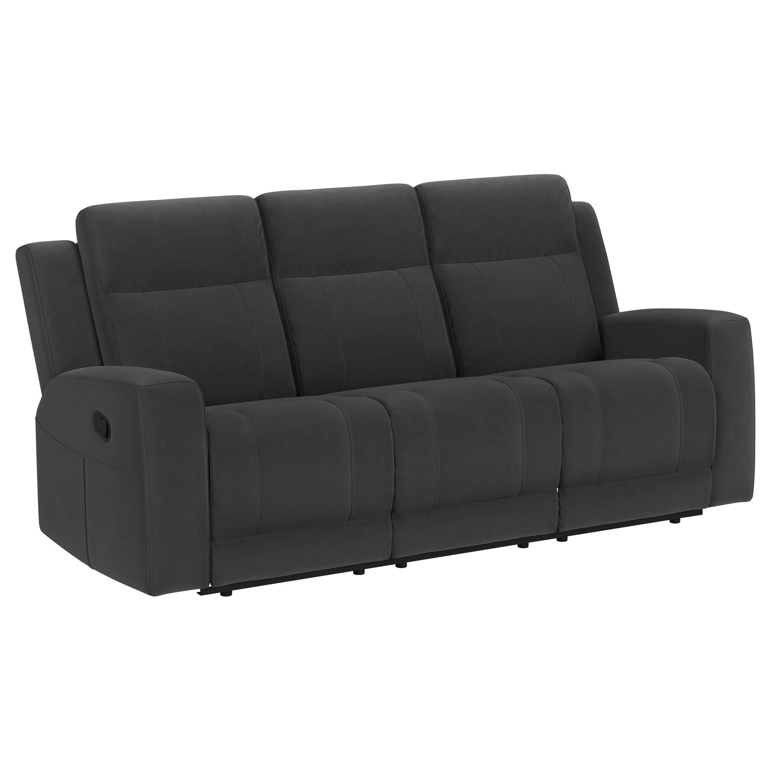 Brentwood 2-piece Upholstered Motion Reclining Sofa Set Black - 610284-S2