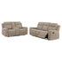 Brentwood 2-piece Upholstered Motion Reclining Sofa Set Taupe - 610281-S2