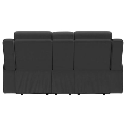 Brentwood Upholstered Motion Reclining Loveseat with Console Black - 610285