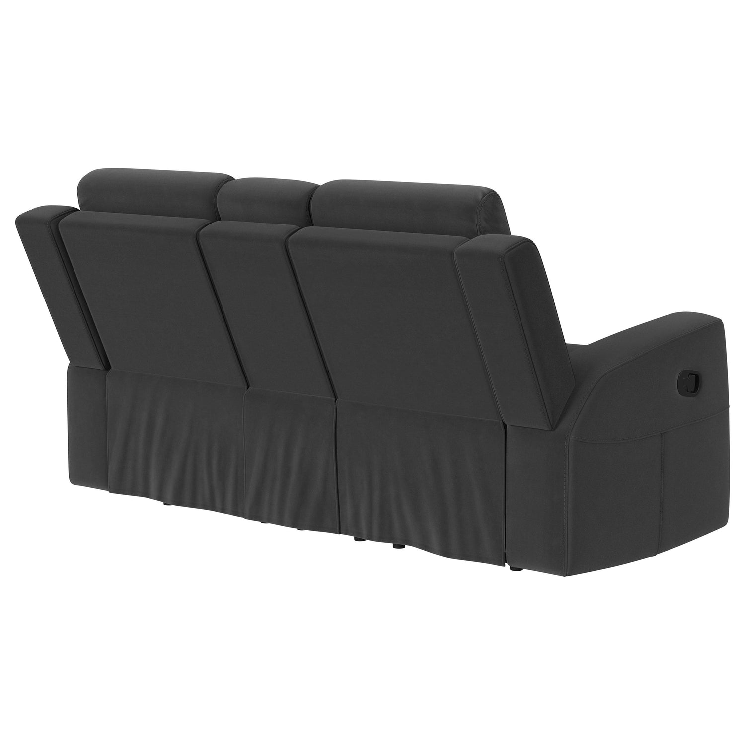 Brentwood Upholstered Motion Reclining Loveseat with Console Black - 610285