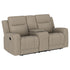 Brentwood Upholstered Motion Reclining Loveseat with Console Taupe - 610282