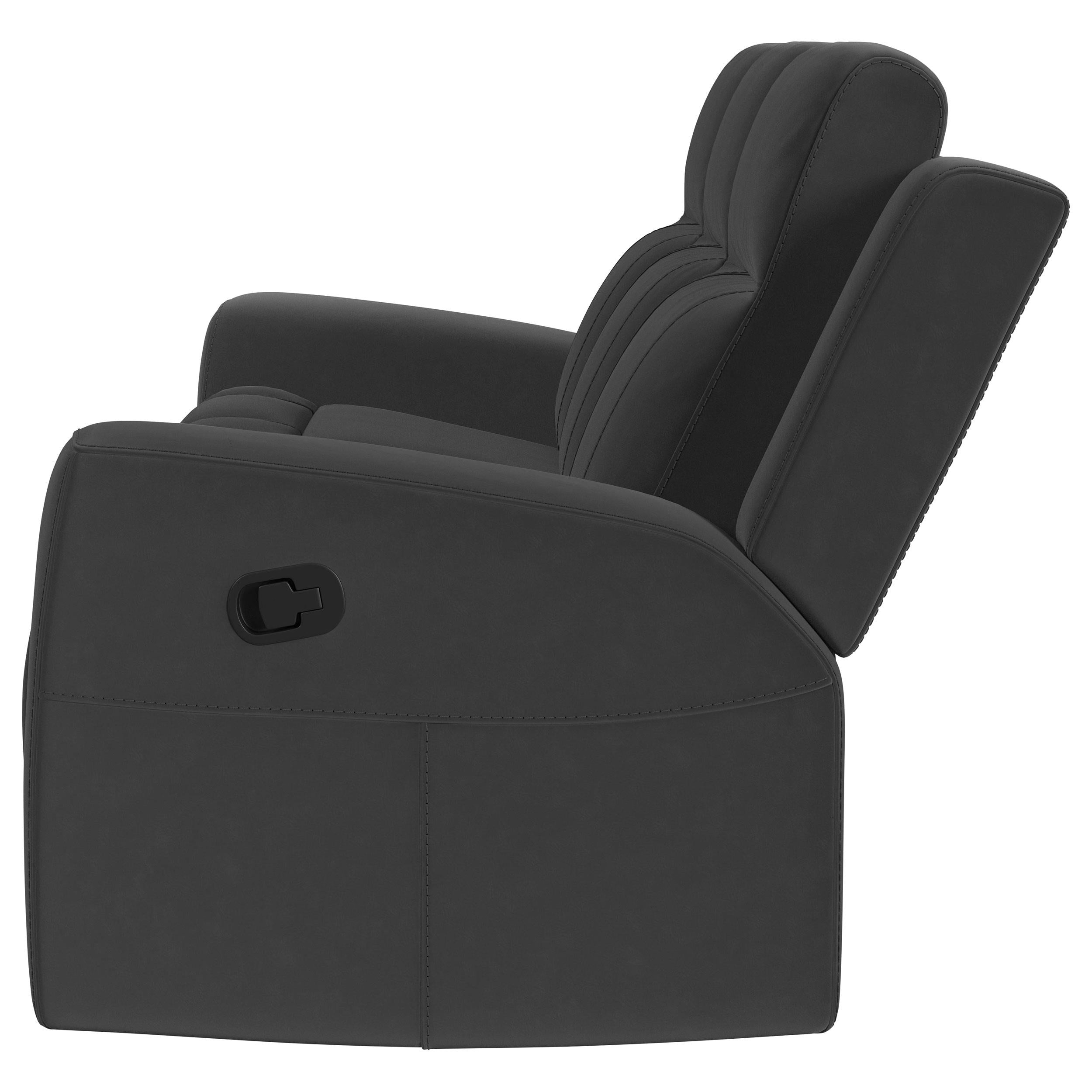 Brentwood Upholstered Motion Reclining Sofa Black - 610284