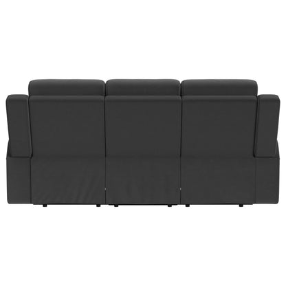 Brentwood Upholstered Motion Reclining Sofa Black - 610284