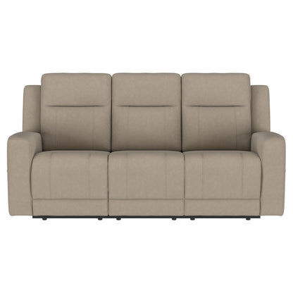 Brentwood Upholstered Motion Reclining Sofa Taupe - 610281