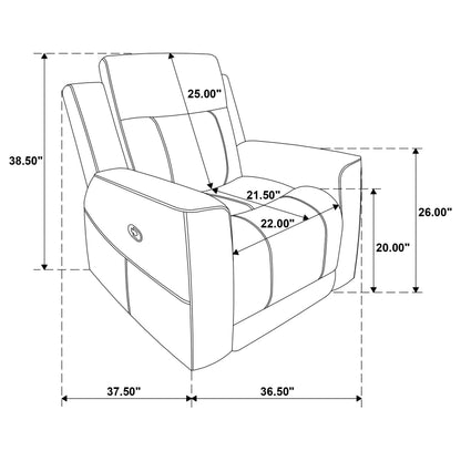Brentwood Upholstered Recliner Chair Black - 610286