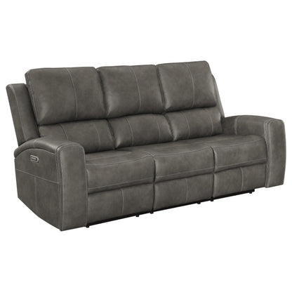 Brickston 2-piece Triple Power Reclining Sofa Set Charcoal - 603431PPP-S2