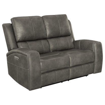 Brickston 2-piece Triple Power Reclining Sofa Set Charcoal - 603431PPP-S2