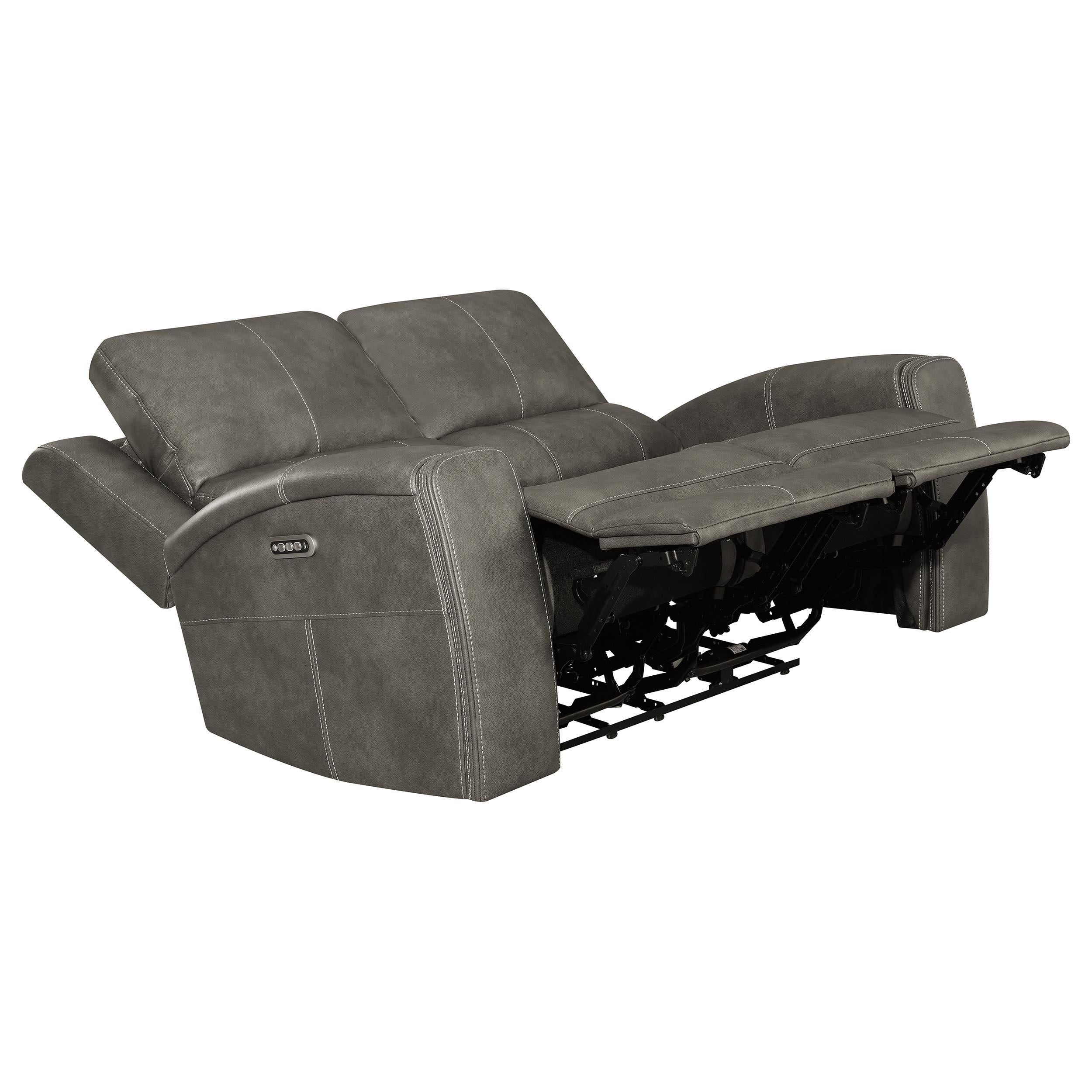 Brickston 2-piece Triple Power Reclining Sofa Set Charcoal - 603431PPP-S2