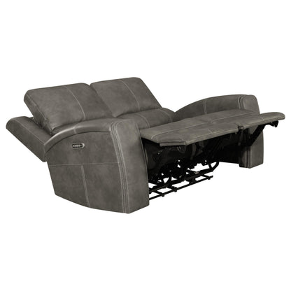 Brickston 2-piece Triple Power Reclining Sofa Set Charcoal - 603431PPP-S2