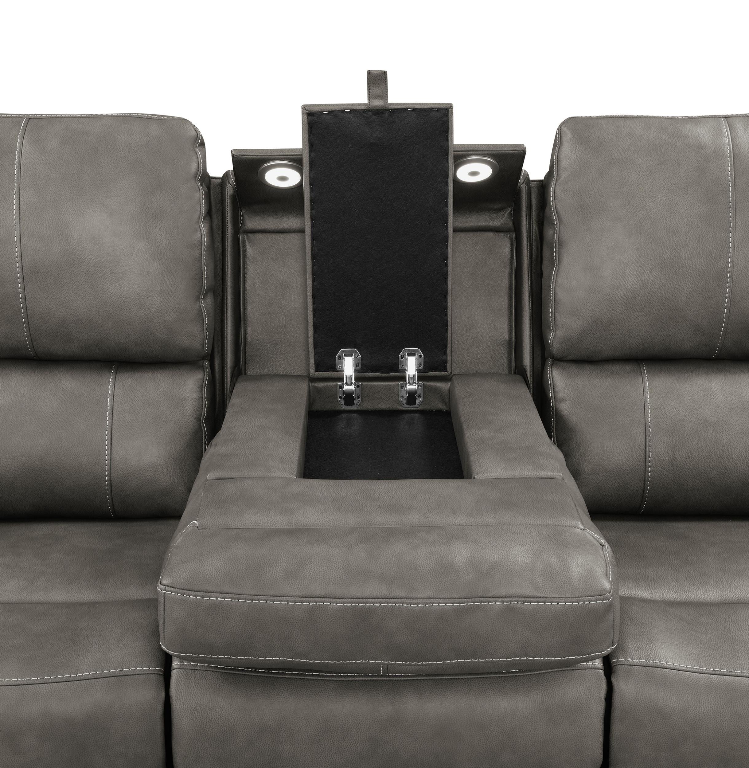 Brickston 2-piece Triple Power Reclining Sofa Set Charcoal - 603431PPP-S2