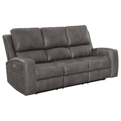Brickston 3-piece Triple Power Reclining Sofa Set Charcoal - 603431PPP-S3