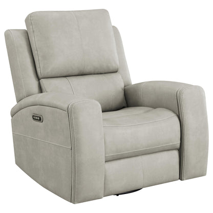 Brickston 3-piece Triple Power Reclining Sofa Set Grey - 603434PPP-S3