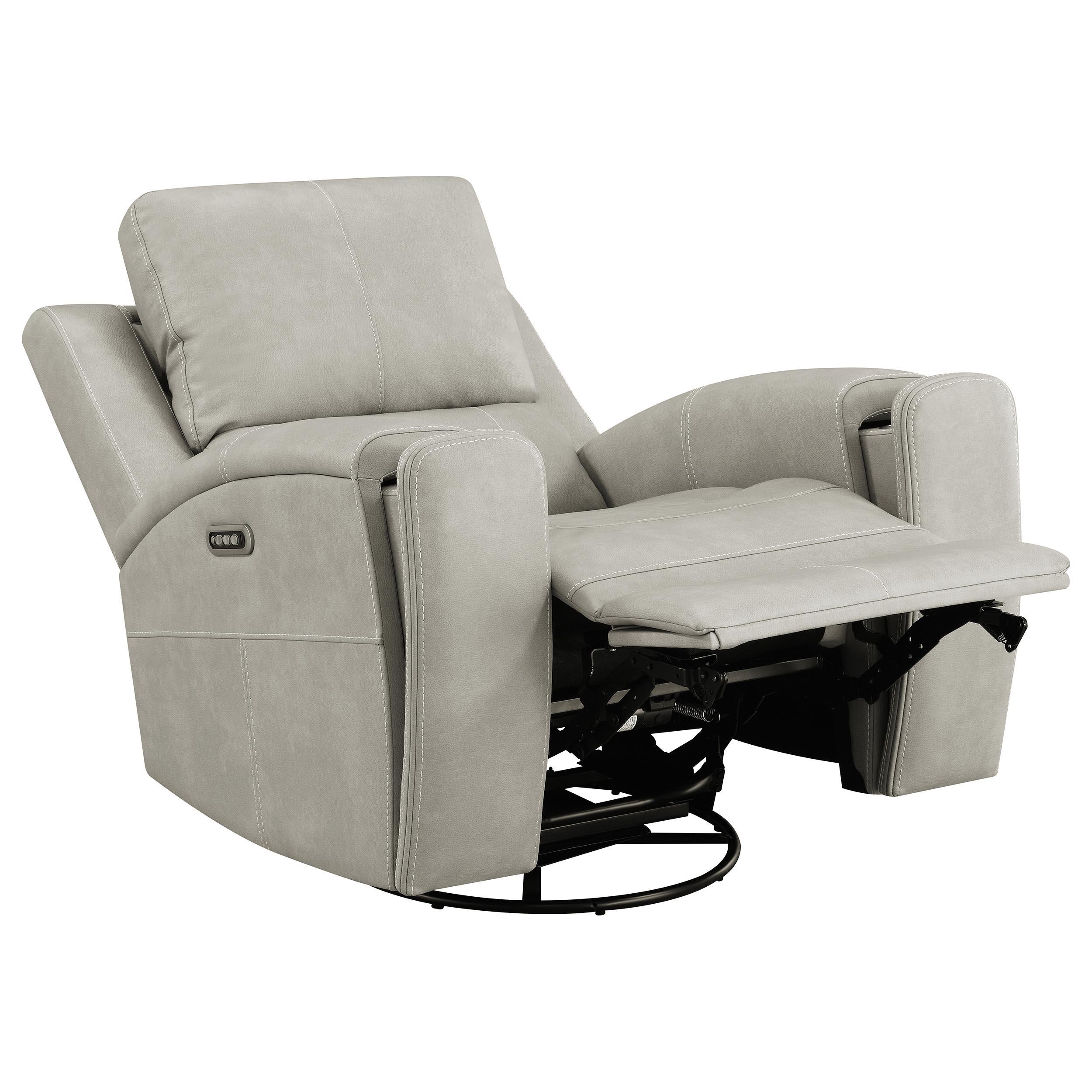 Brickston 3-piece Triple Power Reclining Sofa Set Grey - 603434PPP-S3