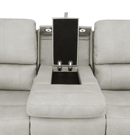 Brickston 3-piece Triple Power Reclining Sofa Set Grey - 603434PPP-S3