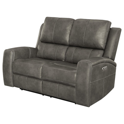 Brickston Triple Power Reclining Loveseat Charcoal - 603432PPP
