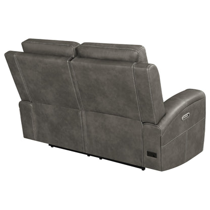 Brickston Triple Power Reclining Loveseat Charcoal - 603432PPP