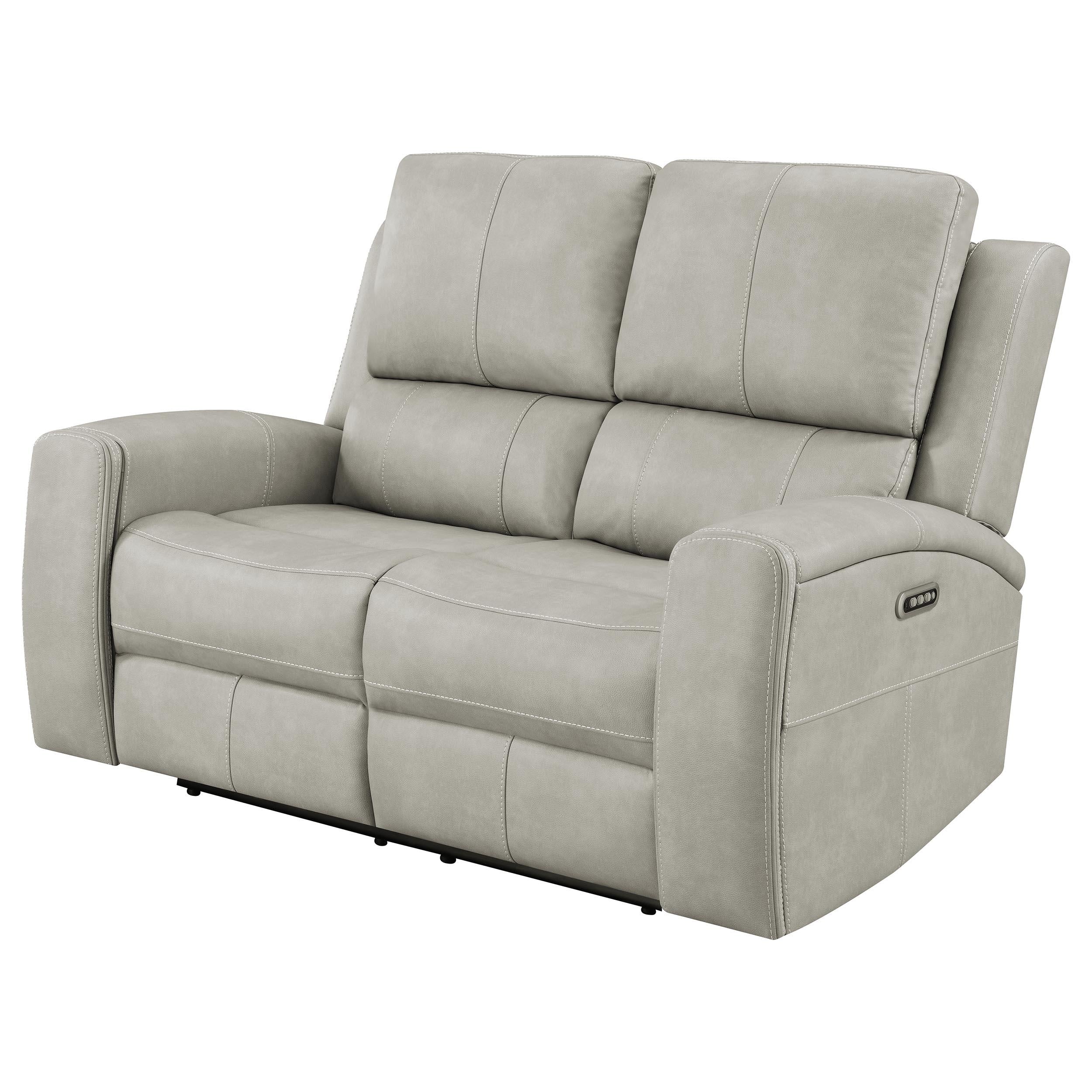 Brickston Triple Power Reclining Loveseat Grey - 603435PPP